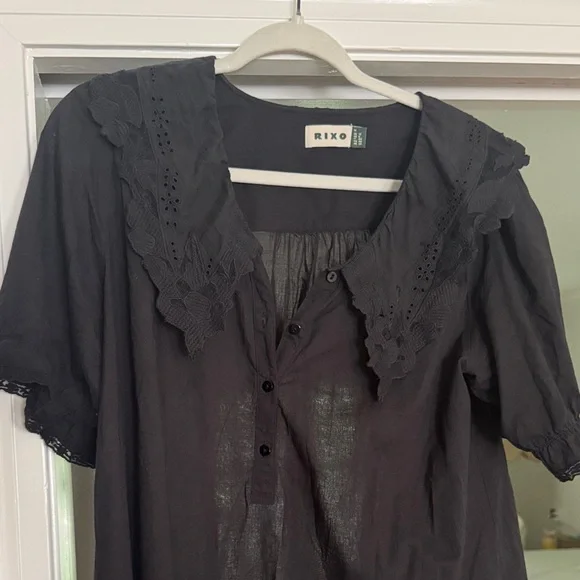 Rixo Nanette black mini dress Medium - Picture 1 of 3